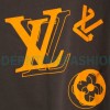 Louis Vuitton - 23FW Flocked Paratrooper Print Crewneck Hoodie