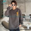 Louis Vuitton - 23FW Flocked Paratrooper Print Crewneck Hoodie