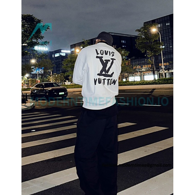 Louis Vuitton - Hand Printed Crew-neck Hoodie