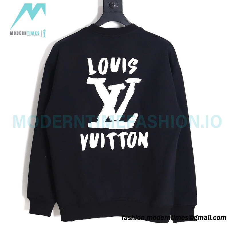 Louis Vuitton - Hand Printed Crew-neck Hoodie