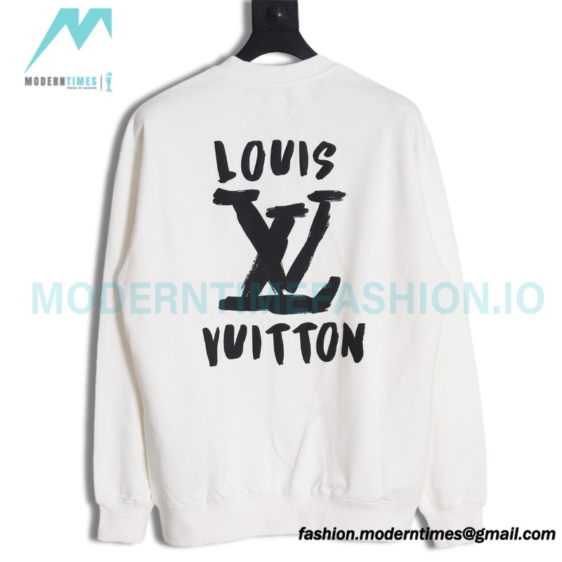 Louis Vuitton - Hand Printed Crew-neck Hoodie