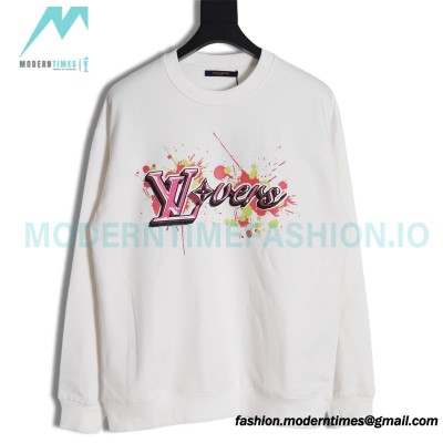 Louis Vuitton - Graffiti Printed Crew-neck Hoodie
