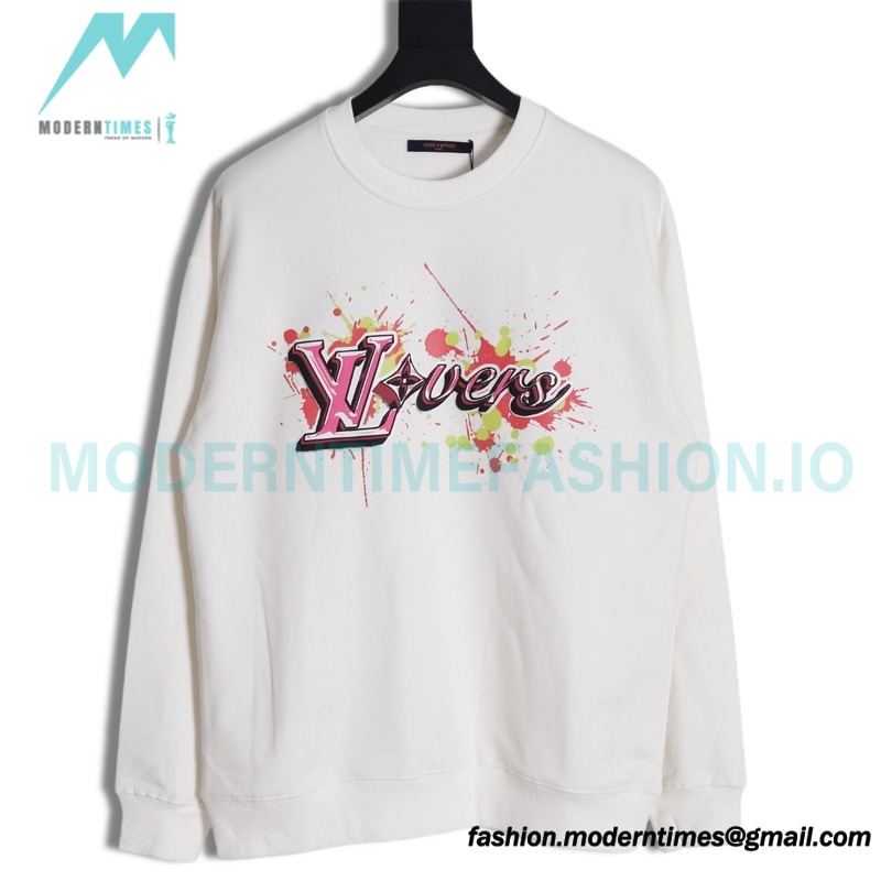 Louis Vuitton - Graffiti Printed Crew-neck Hoodie