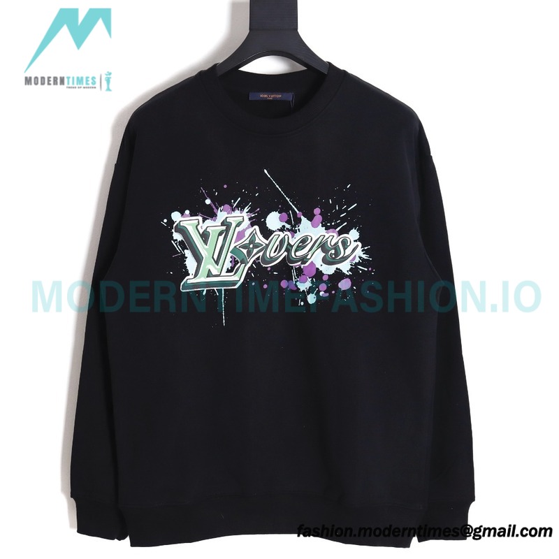 Louis Vuitton - Graffiti Printed Crew-neck Hoodie