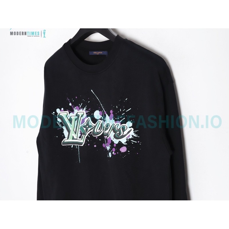 Louis Vuitton - Graffiti Printed Crew-neck Hoodie