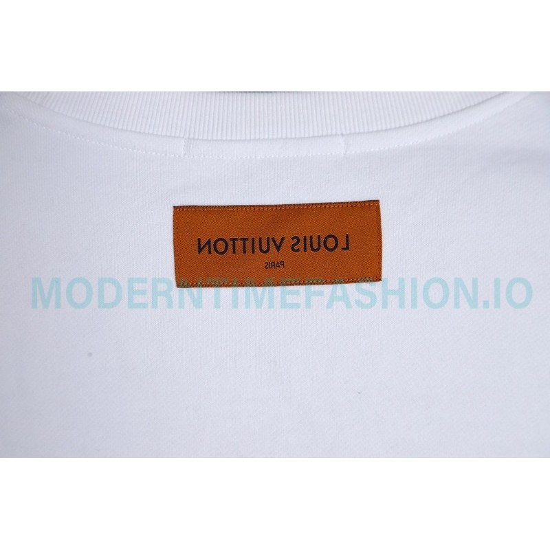 Louis Vuitton - 23ss Geometric Style Embroidered Cotton Crewneck Hoodie