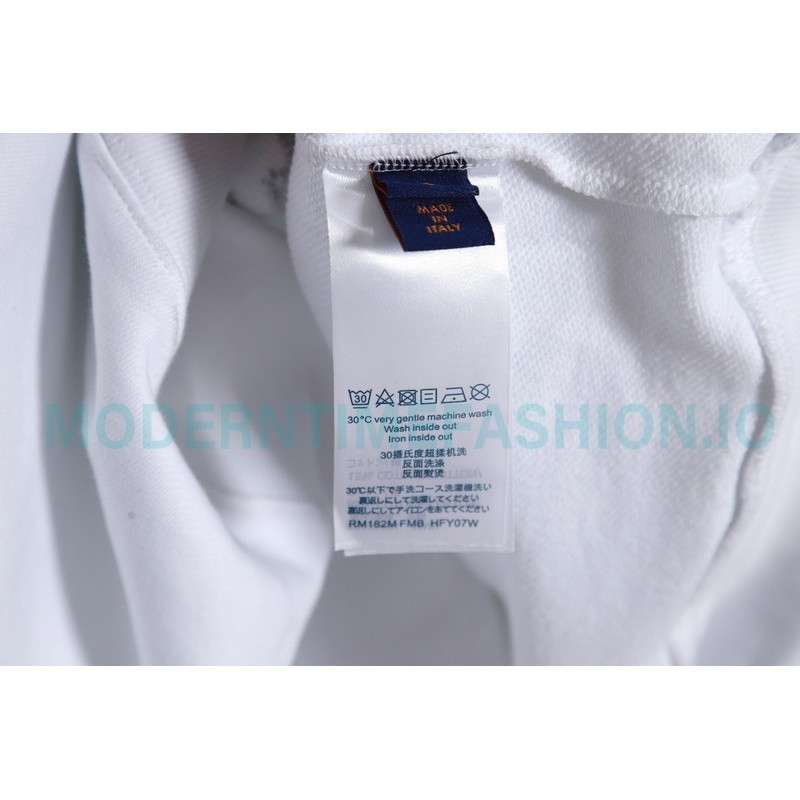 Louis Vuitton - 23ss Geometric Style Embroidered Cotton Crewneck Hoodie