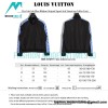 Louis Vuitton - 23ss Fair Isle Blue Ribbon Striped Sport Suit Stand-up Collar Coat