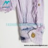 Louis Vuitton - 23SS Washed Fringed Denim Coat In Purple