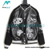 Louis Vuitton - Leather Band Print Baseball Jacket