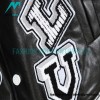 Louis Vuitton - Leather Band Print Baseball Jacket