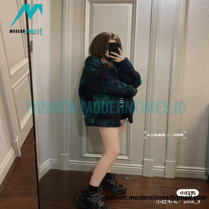  Louis Vuitton - 22FW Tie-dye Teddy Fleece Coat