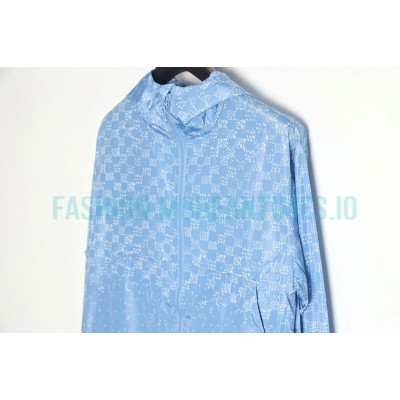 Louis Vuitton - 22FW Airplane Gradient Letter Print Hooded Zipper Jacket
