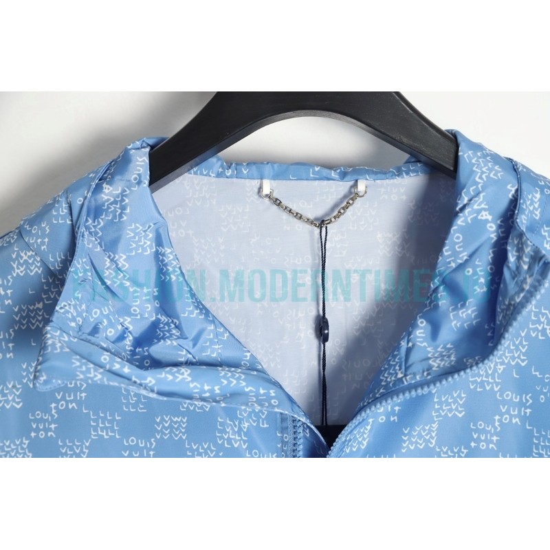 Louis Vuitton - 22FW Airplane Gradient Letter Print Hooded Zipper Jacket