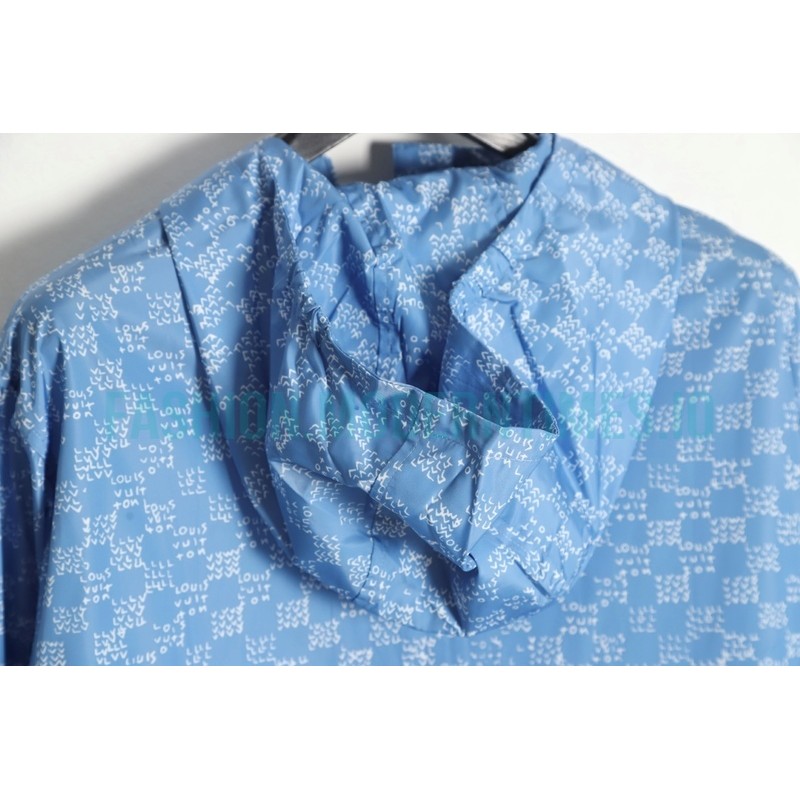 Louis Vuitton - 22FW Airplane Gradient Letter Print Hooded Zipper Jacket