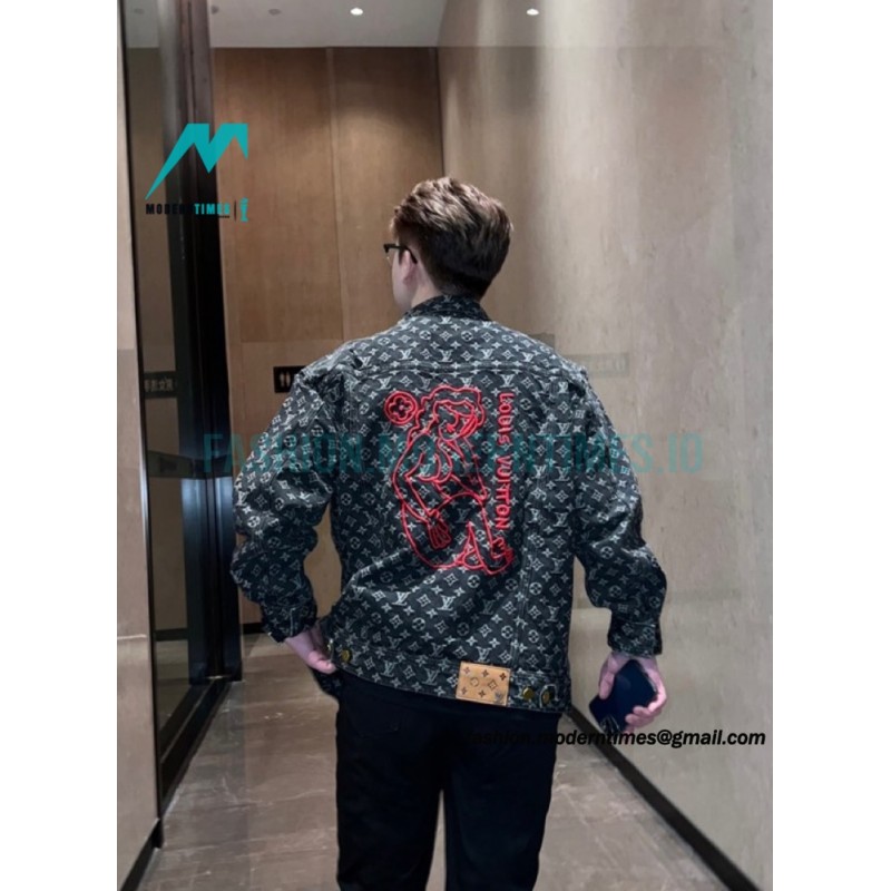Louis Vuitton - 23SS Little Red Man Jacquard Three-dimensional Embroidered Denim Jacket
