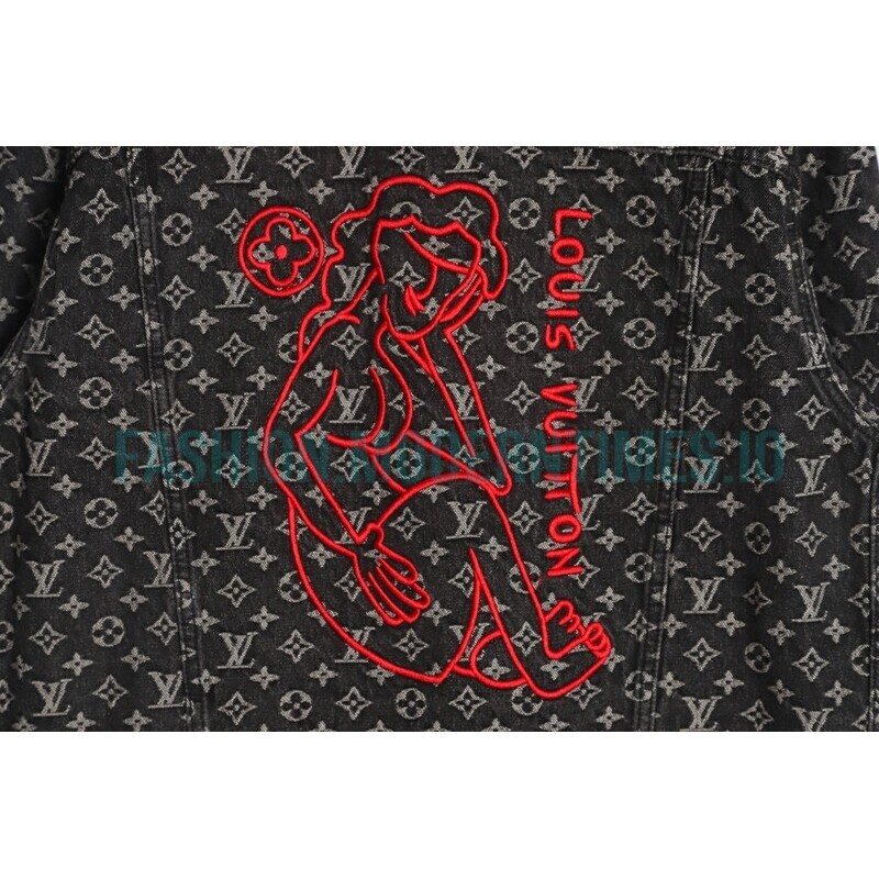 Louis Vuitton - 23SS Little Red Man Jacquard Three-dimensional Embroidered Denim Jacket