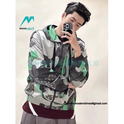 Louis Vuitton - 23FW New Early Fall Heavy Print Hooded Long-sleeved Coat