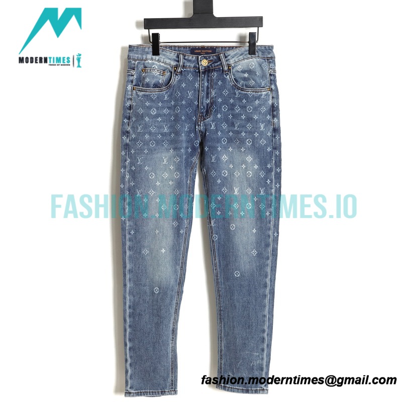 Louis Vuitton - Jeans With Logo All over The Back