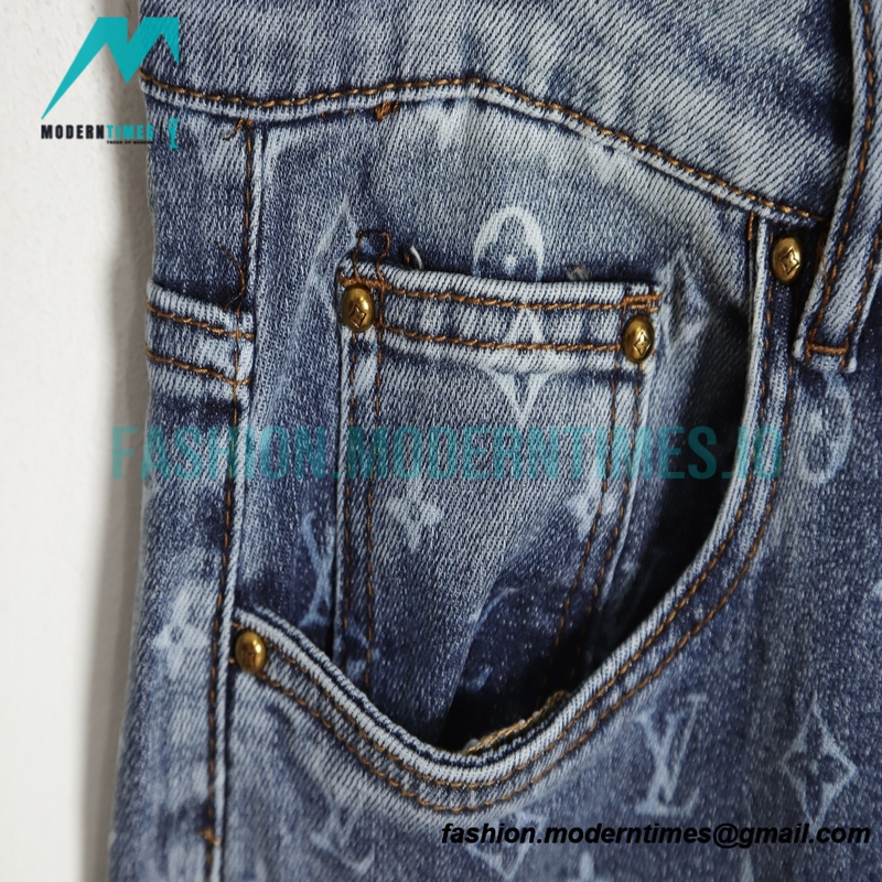 Louis Vuitton - Jeans With Logo All over The Back