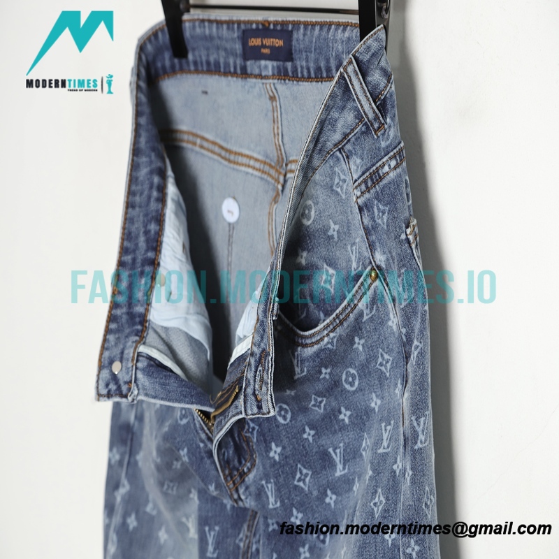 Louis Vuitton - Jeans With Logo All over The Back