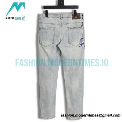 Louis Vuitton - Backside Cartoon Character Embroidered Jeans