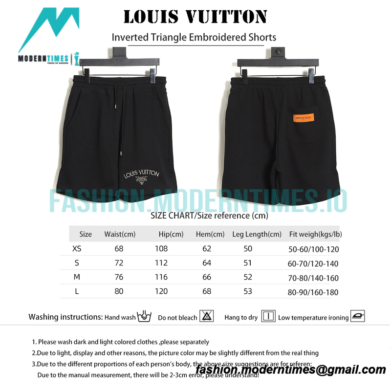 Louis Vuitton- Inverted Triangle Embroidered Shorts Pants