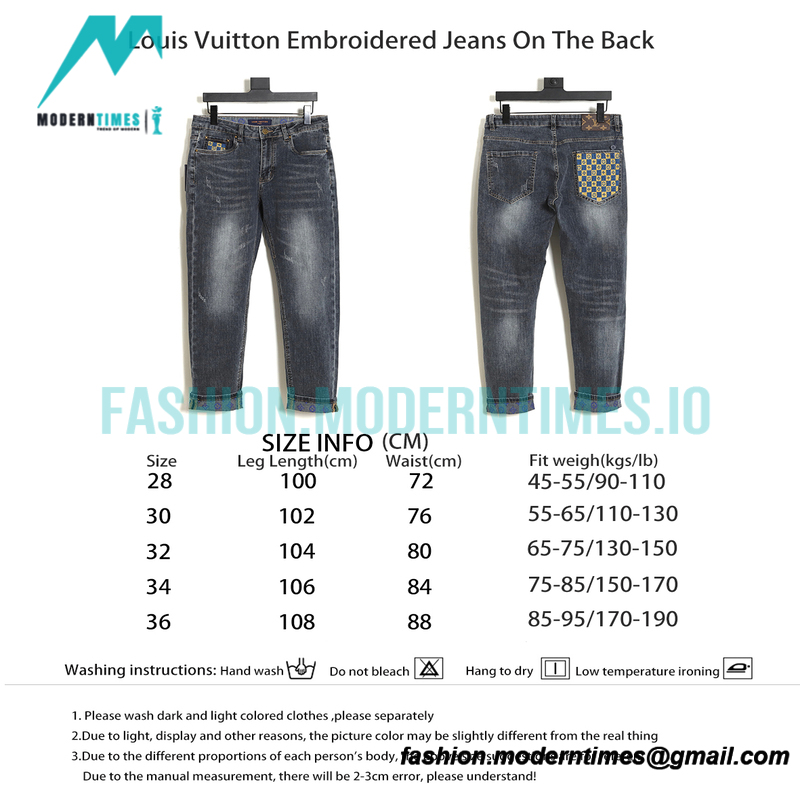 Louis Vuitton - Embroidered Jeans On The Back