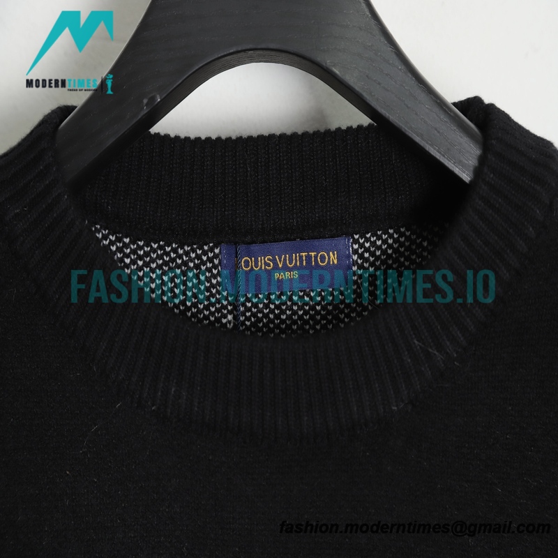 Louis Vuitton - 22FW Airplane Jacquard Crewneck Sweater Printed All Over 