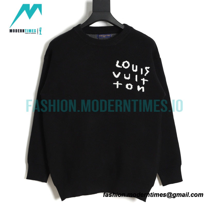 Louis Vuitton - 22FW Airplane Jacquard Crewneck Sweater Printed All Over 