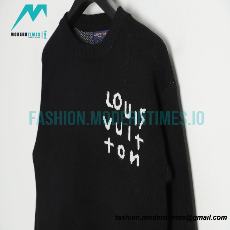 Louis Vuitton - 22FW Airplane Jacquard Crewneck Sweater Printed All Over 