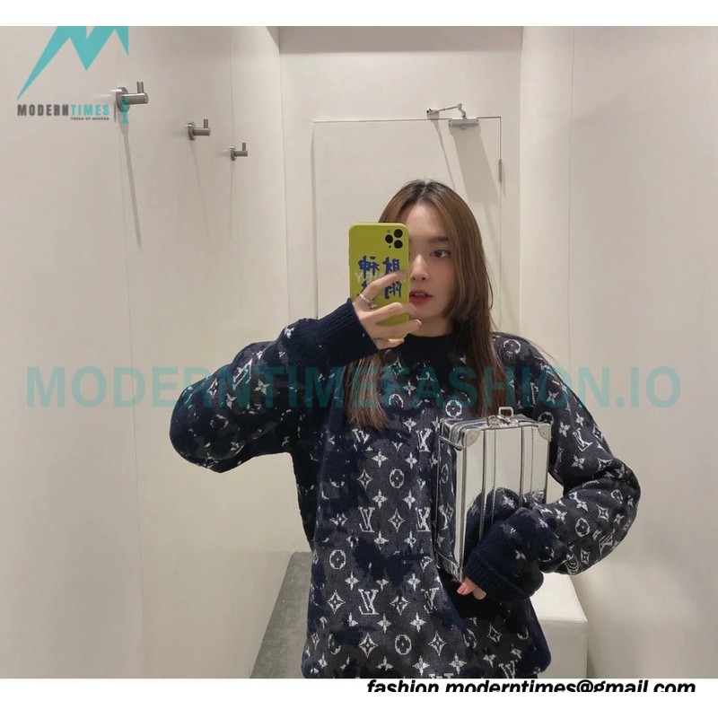 Louis Vuitton - 23FW Camouflage Rendered Wool Crewneck Sweater