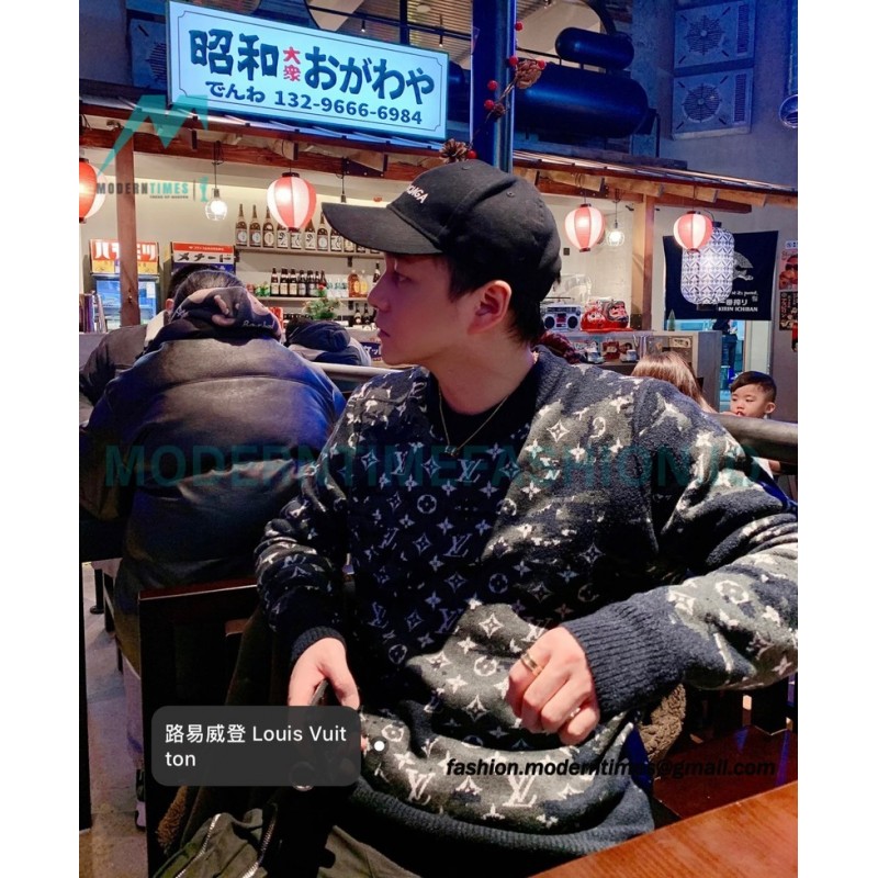 Louis Vuitton - 23FW Camouflage Rendered Wool Crewneck Sweater