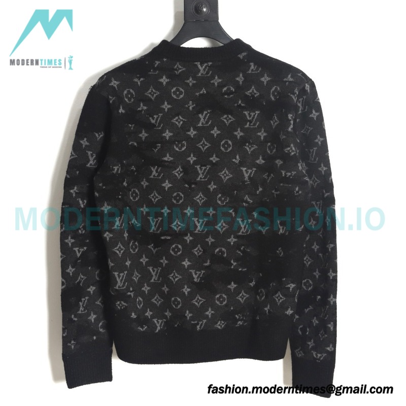 Louis Vuitton - 23FW Camouflage Rendered Wool Crewneck Sweater