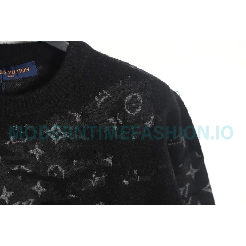 Louis Vuitton - 23FW Camouflage Rendered Wool Crewneck Sweater