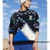 Louis Vuitton - 23FW Check Mosaic crewneck sweater