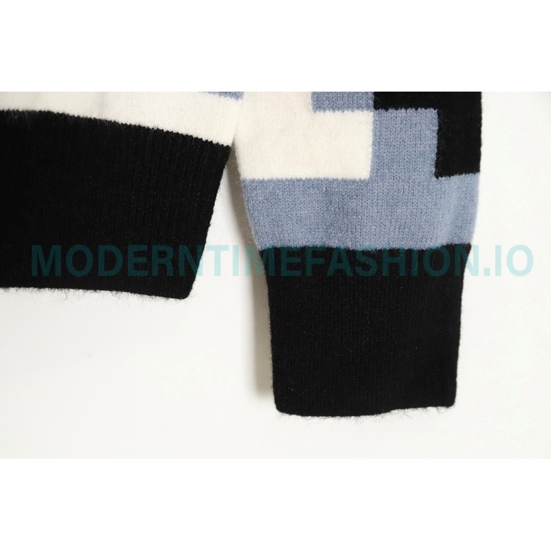 Louis Vuitton - 23FW Check Mosaic crewneck sweater
