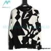 Louis Vuitton - 23FW Black And White Geometric Crewneck Sweater
