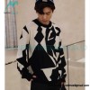 Louis Vuitton - 23FW Black And White Geometric Crewneck Sweater