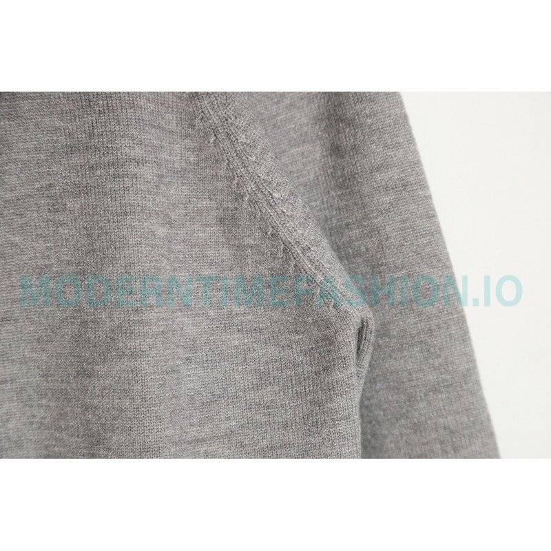 Louis Vuitton - 23SS Solid Color Cuff Logo Knit Sweater