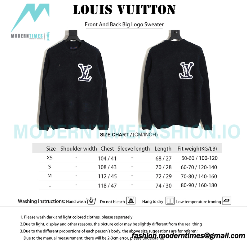 Louis Vuitton - Front And Back Big Logo Sweater