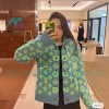 Louis Vuitton - 23ss Full Printed Green Flower Cardigan Sweater