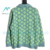 Louis Vuitton - 23ss Full Printed Green Flower Cardigan Sweater