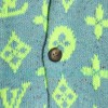 Louis Vuitton - 23ss Full Printed Green Flower Cardigan Sweater