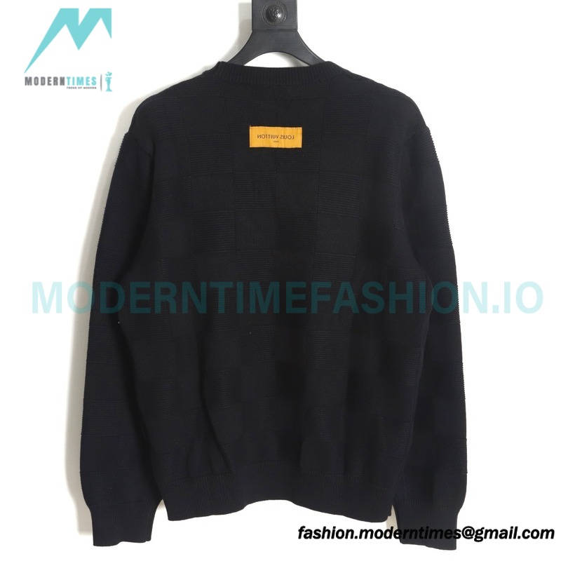 Louis Vuitton - 22SS Chest Pin Checkerboard Knit Sweater