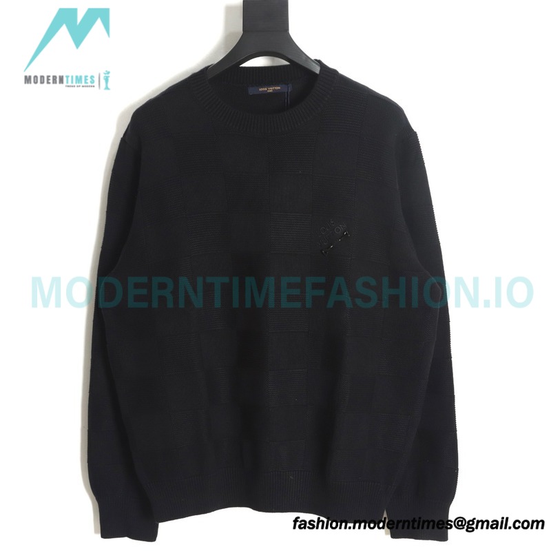 Louis Vuitton - 22SS Chest Pin Checkerboard Knit Sweater