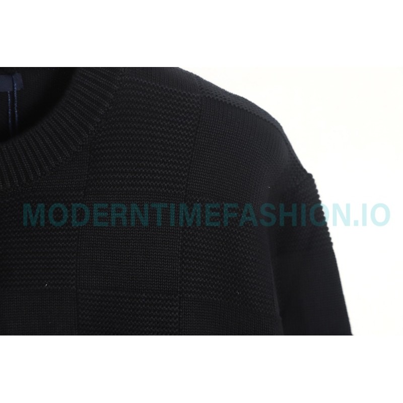 Louis Vuitton - 22SS Chest Pin Checkerboard Knit Sweater