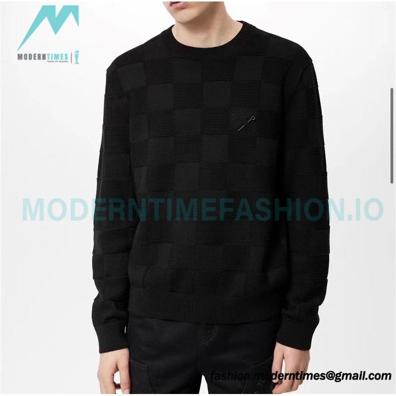 Louis Vuitton - 22SS Chest Pin Checkerboard Knit Sweater
