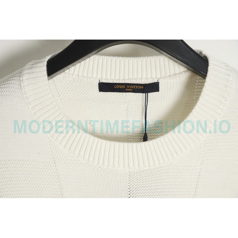 Louis Vuitton - 22SS Chest Pin Checkerboard Knit Sweater