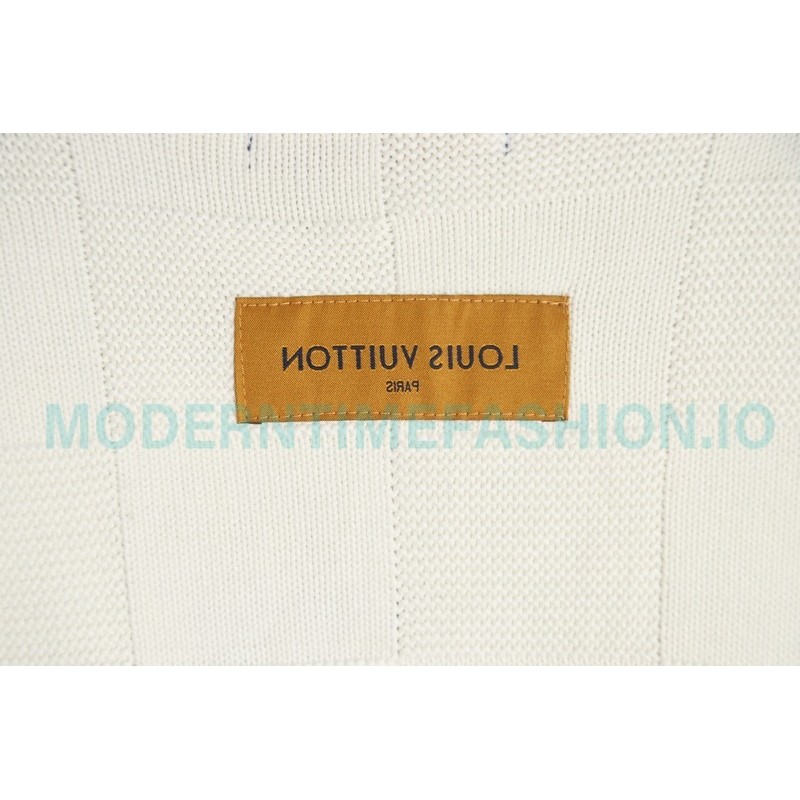 Louis Vuitton - 22SS Chest Pin Checkerboard Knit Sweater